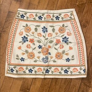 Francesca’s Mi Ami embroidered mini skirt